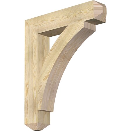 Ekena Millwork Thorton Craftsman Rough Sawn Bracket, Douglas Fir, 6"W x 32"D x 38"H BKT06X32X38THR04RDF